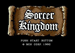 Sorcer Kingdom title screen for Sega Mega Drive